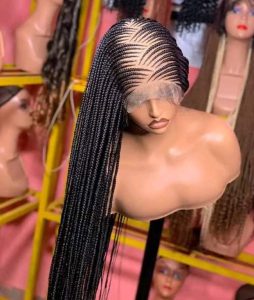 30-Inch Zigzag Braided Wig for Women – Full Lace