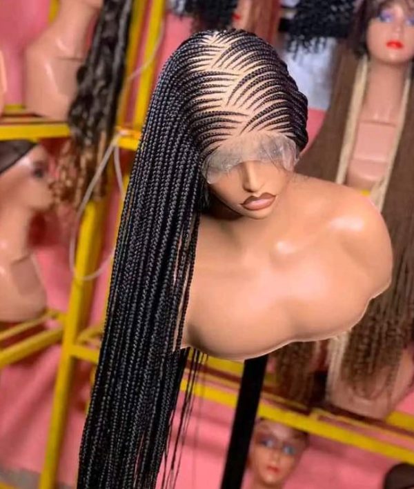 Zigzag Wig 30-Inch Cornrow Braided Style for Women