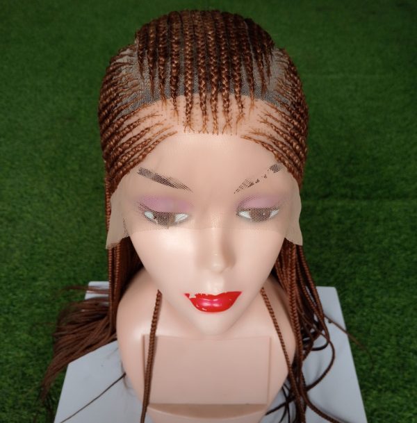 Full Lace Ghana Weaving Braided Wig – Seamless & Stylish