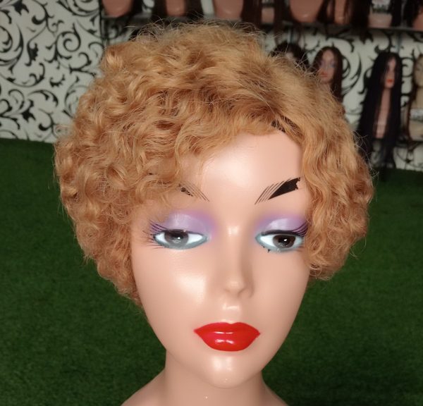 Human Hair Jerry Curls Side-Part Wig – Soft & Voluminous