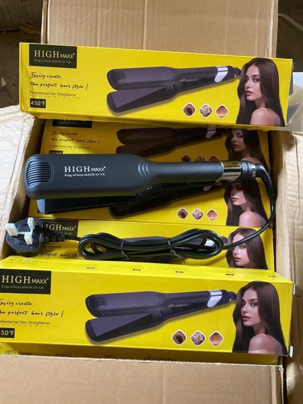High Maxx Hair Straightener – King of Boys, 450°F flat iron from the UK